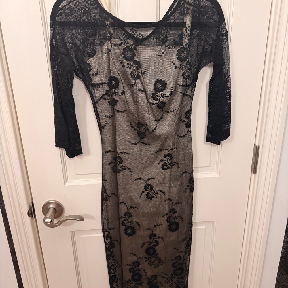 D&G Black and Cream Lace Dress